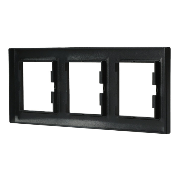 Рамка тройная антрацит Asfora, EPH5800371 - фото №3