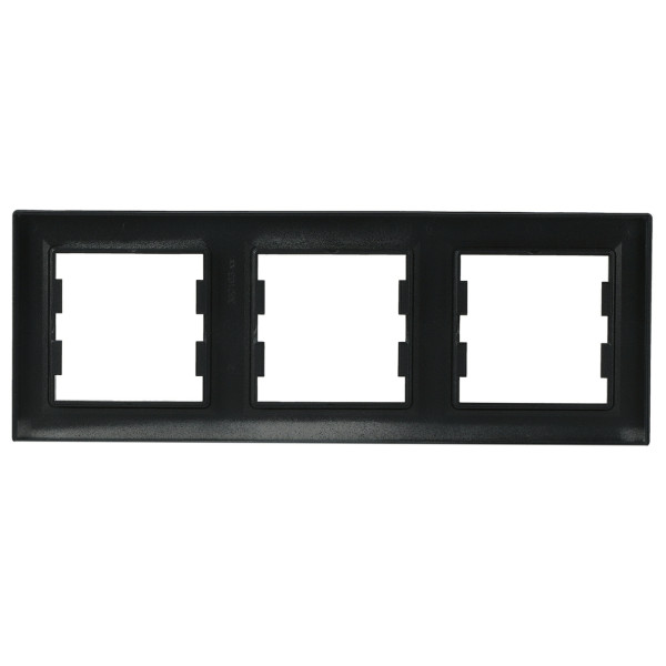 Рамка тройная антрацит Asfora, EPH5800371 - фото №4