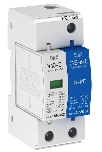 Ограничитель перенапряжений OBO Bettermann (5093418) Тип II+III V10-C 1+NPE-280