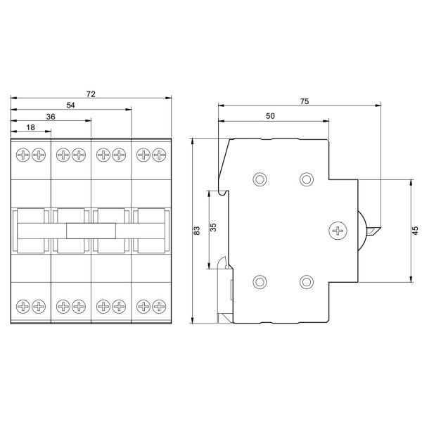 Переключатель нагрузки Promfactor FSD2 1P 10A 1-0-2 (FSD21010) - фото №1