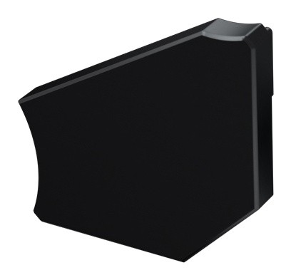Заглушка Lumines для типу Н без отвору права чорна - фото №1