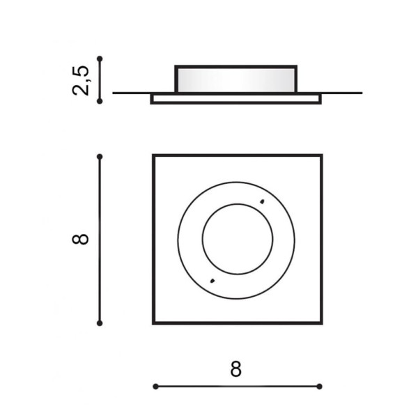 Точечный светильник AZzardo AZ4140 Pablo 1 Bk Wpust - фото №1