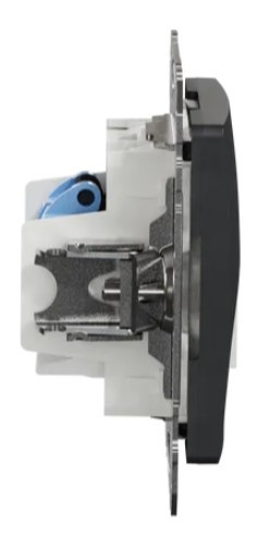 Телефонная/компьютерная розетка Schneider Electric Sedna Design & Elements RJ11+RJ45 кат. 6 UTP черная SDD114468 - фото №2