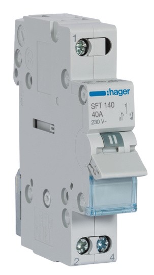 Перемикач Hager SFT140 1P 40А/230В 1м I-0-II
