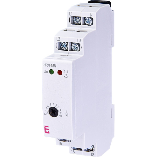 Реле контролю послідовності асиметрії та обриву фаз ETI 002471432 HRN-55N 3x400/230AC (3F 1x8A AC1) з нейтраллю