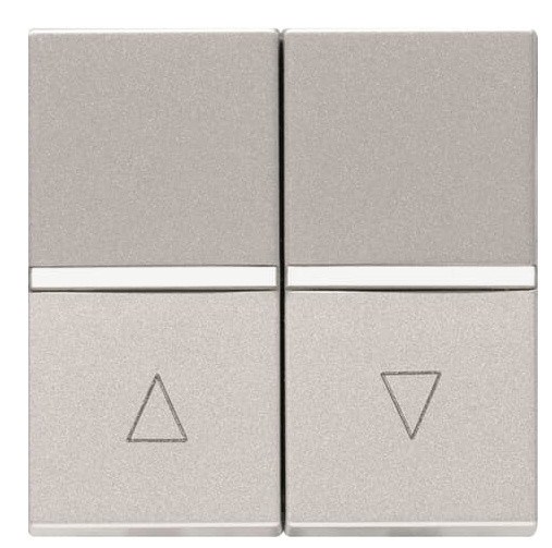 Выключатель жалюзи с фиксацией ABB Zenit 2CLA224410N1301 N2244.1 PL (серебро)