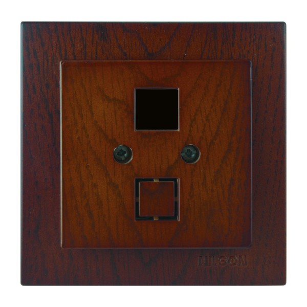 Розетка Nilson Touran горіх комп'ютерна без модуля (24271042)
