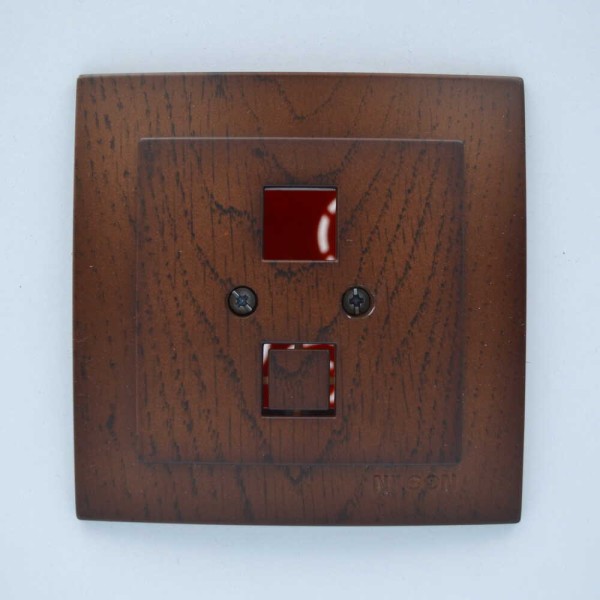 Розетка Nilson Touran горіх комп'ютерна без модуля (24271042) - фото №1