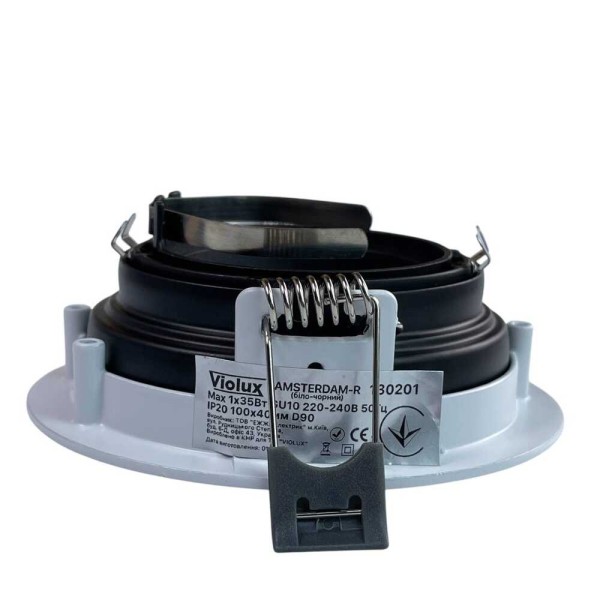 Світильник точковий Violux AMSTERDAM-R GU10 IP20 біло-чорний ( 130201 ) - фото №5
