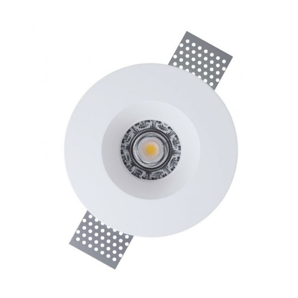 Гіпсовий точковий врізний світильник Kloodi KD-GIPS RD130 H45 GU10 1x10W IP20 Wh - фото №3