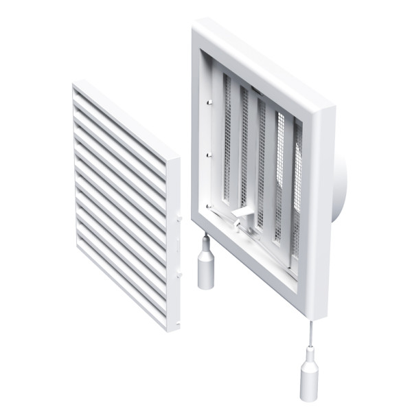 Решетка Vents МВ 120 ВРс белая 186х186