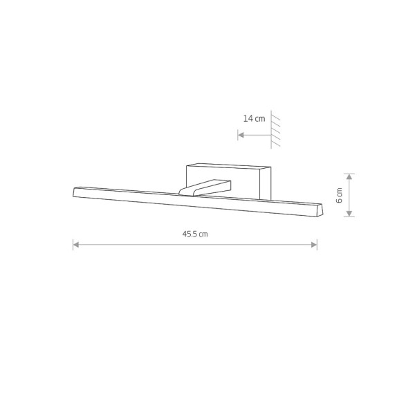 Світильник для дзеркала у ванній, підсвітка для картин Nowodvorski 9346 Van gogh LED 1x9W 3000K 370Lm IP44 Chrom - фото №2