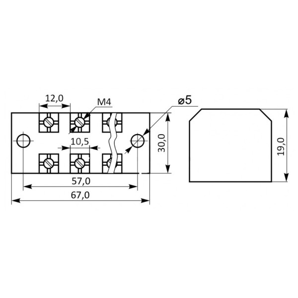 Клеммная колодка в корпусе Аско-Укрем TB 3504 - фото №2
