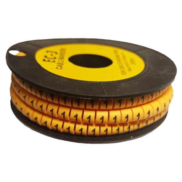 Маркер TNSy МК3 4-6мм² символ «1» 350шт (TNSy5502455)