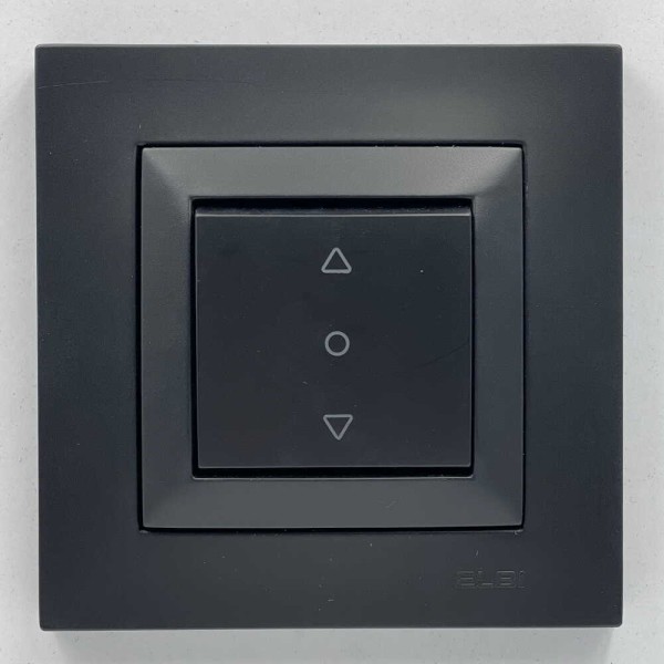 Выключатель EL-BI VEGA черный мат жалюзи 1кл 3-х поз. ( 609-014800-297 )