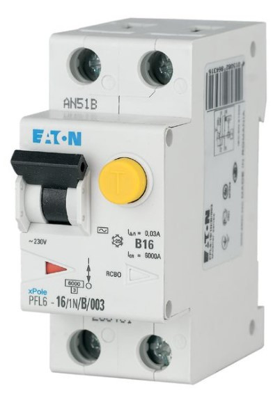 Диф.автомат Eaton (Moeller) PFL6-16/1N/C/003