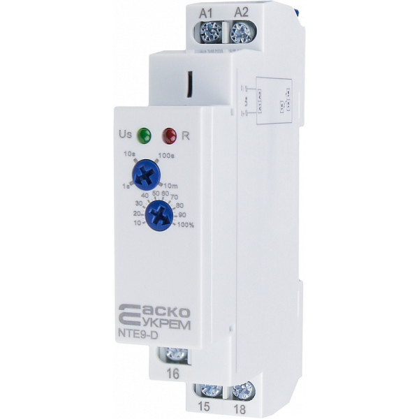 Реле часу затримки вимкнення без джерела живлення Аско-Укрем NTE9-D (A0010240009) - фото №2