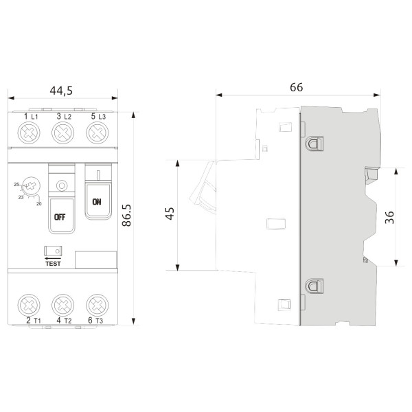 Автомат защиты двигателя Promfactor FMP 4-6,3A (FMP0630) - фото №2