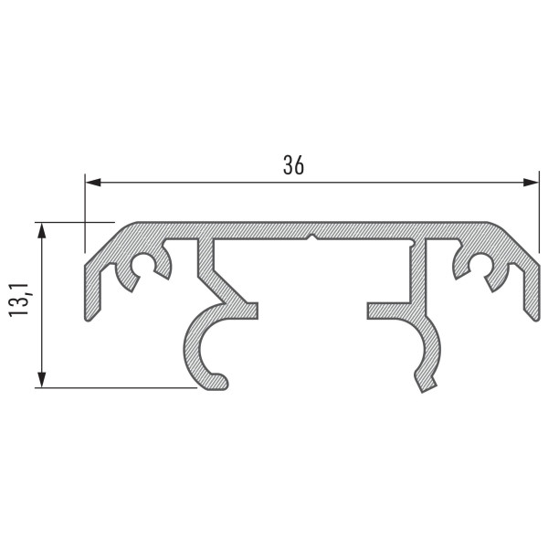 Профиль монтажный для светодиодной ленты Lumines Talia M1 серебро - фото №1