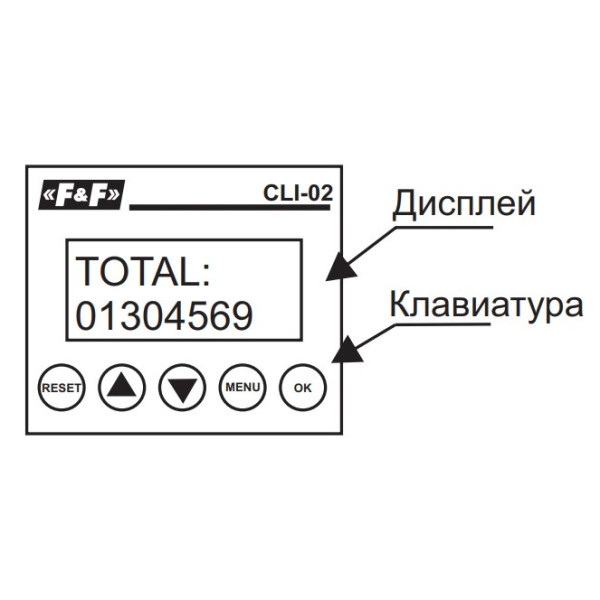 Лічильник імпульсів F&F CLI-02 24-264В AC/DC 8А - фото №4