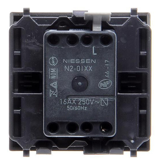 Однокнопочный выключатель ABB Zenit 2CLA220100N1801 N2201 AN (антрацит) - фото №2