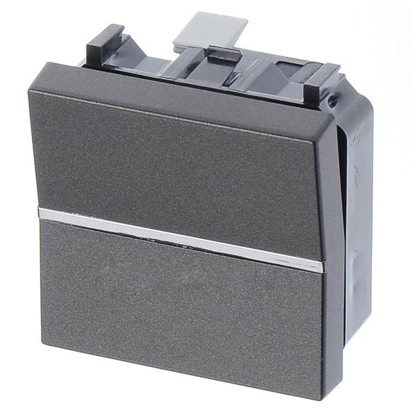 Однокнопочный выключатель ABB Zenit 2CLA220100N1801 N2201 AN (антрацит) - фото №3