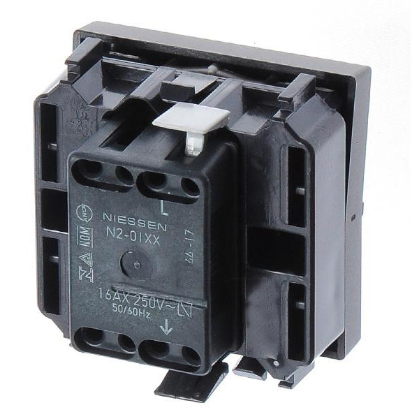 Однокнопочный выключатель ABB Zenit 2CLA220100N1801 N2201 AN (антрацит) - фото №4