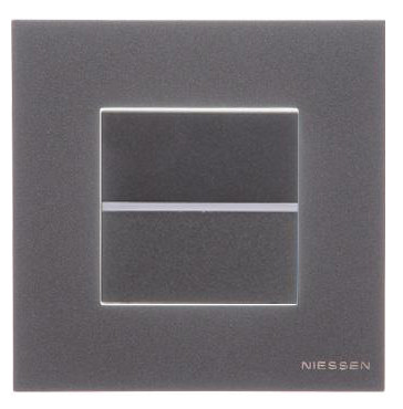 Однокнопочный выключатель ABB Zenit 2CLA220100N1801 N2201 AN (антрацит) - фото №5