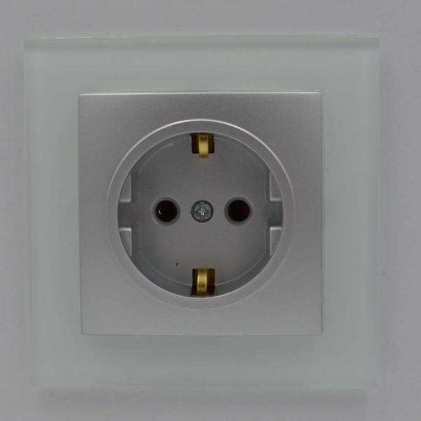 Розетка Nilson Touran срібло 1-на з заземленням ( 24131017 ) - фото №8