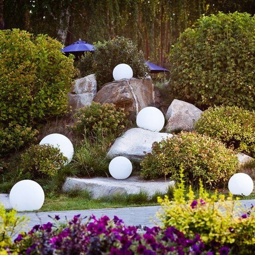 Светильник садово-парковый Violux SFERA 350мм белый 100W Е27 IP44 ( 500150 ) - фото №3