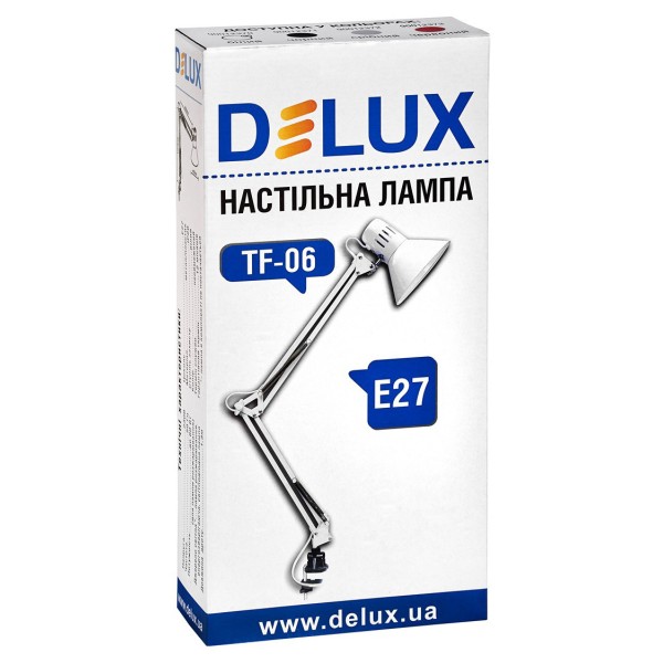 Світильник настільний Delux TF-06 E27 сріблястий - фото №2