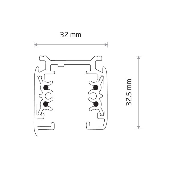 Шинопровод накладной Nowodvorski 8716 CTLS Track 3 Circuit 2м IP20 черный - фото №1