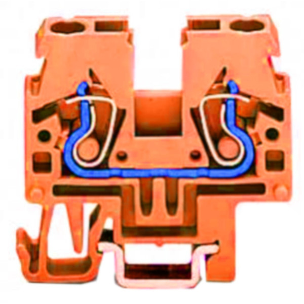 Прохідна компакт-клема Wago 870-912 DIN 15 (оранжева)