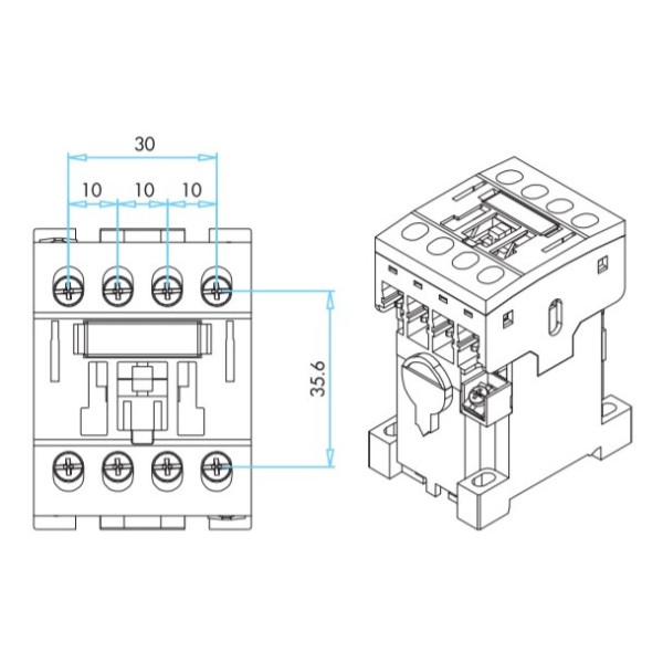 Контактор EMAS HN65NUE 65А 220-230В (34кВт) - фото №2