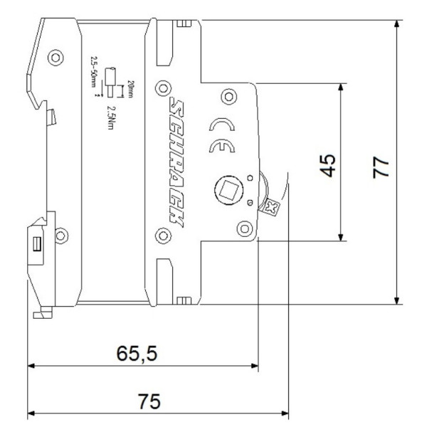 Вимикач навантаження Schrack AZ200263 63А 3P - фото №6