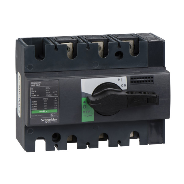 Вимикач-роз'єднувач Schneider Electric INTERPACT INS100 3P (28908)