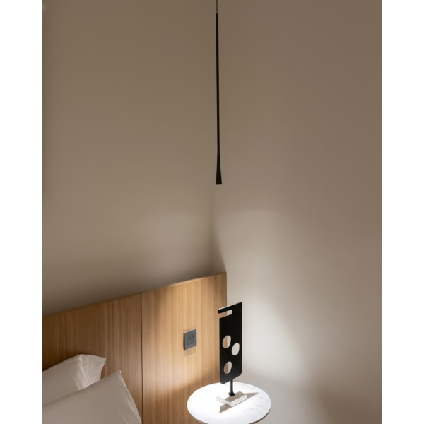 Підвісний світильник, люстра Kloodi PE-SURMA600 7W 3K BK LED 1x7W 3000К 490Lm IP20 - фото №1