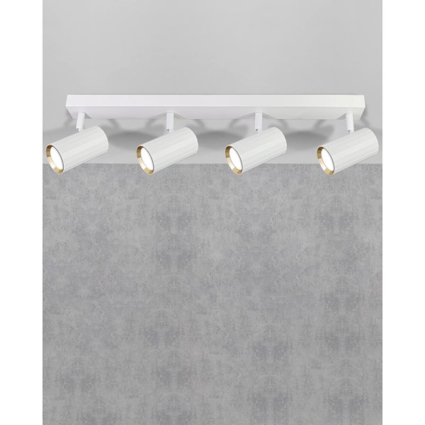 Світильник поворотний, спот Goldlux 323507 Nicea GU10 4x10W IP20 білий - фото №1