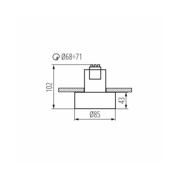 Точечный светильник Kanlux 27577 Mini Riti GU10 B/W - фото №1