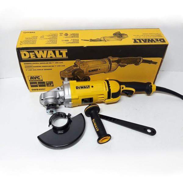 Кутова мережева шліфмашина DeWALT DWE4557 2400Вт Ø180мм 8500об/хв - фото №5