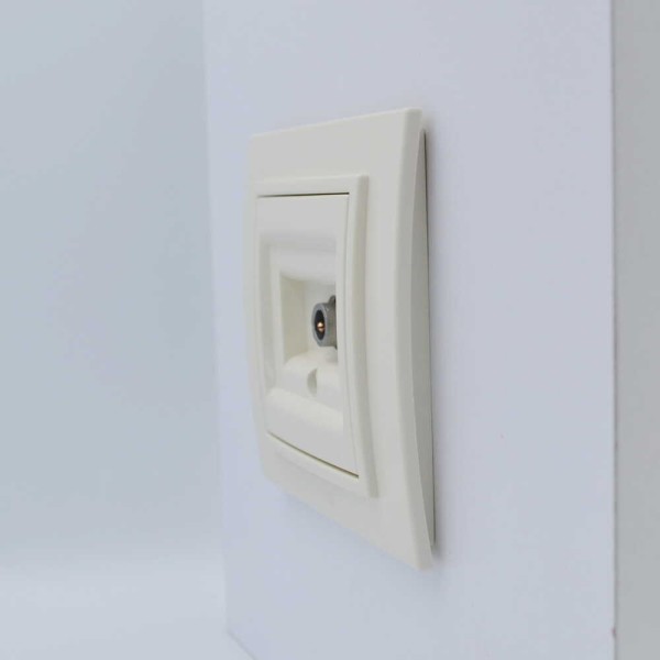 Розетка ELBI ZENA кремова TV без рамки ( 609-010300-273 ) - фото №2