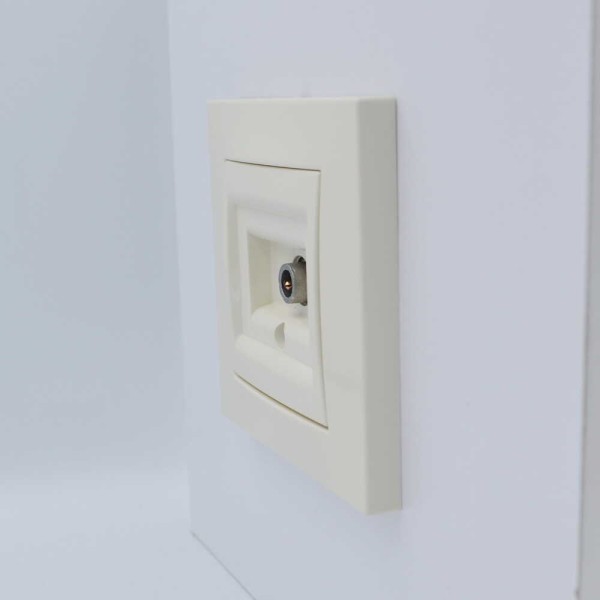 Розетка ELBI ZENA кремова TV без рамки ( 609-010300-273 ) - фото №4