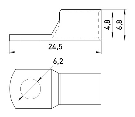 Медный кабельный наконечник E.Next e.end.stand.c.10 луженый (s19001) - фото №1