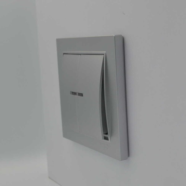 Вимикач Nilson Thor срібло 2кл з підсвіткою ( 27131004 ) - фото №2