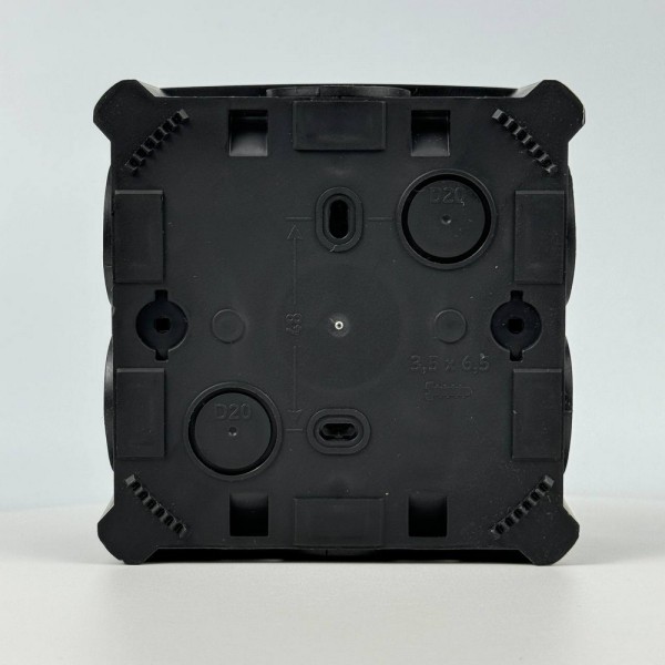 Коробка розподільча СКІМ K115В 114х114х54 чорна IP65 ( B1102010 ) - фото №5