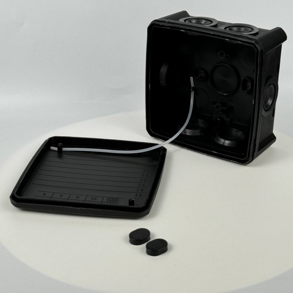 Коробка розподільча СКІМ K115В 114х114х54 чорна IP65 ( B1102010 ) - фото №7