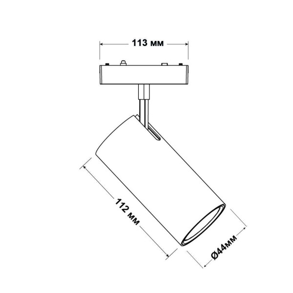 Магнитный трековый светильник UST-X 10W 4000K 48V IP20 белый Violux ( 320008 ) - фото №1