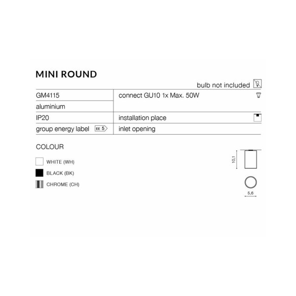 Точечный светильник Azzardo AZ1707 MINI(GM4115CH) - фото №2