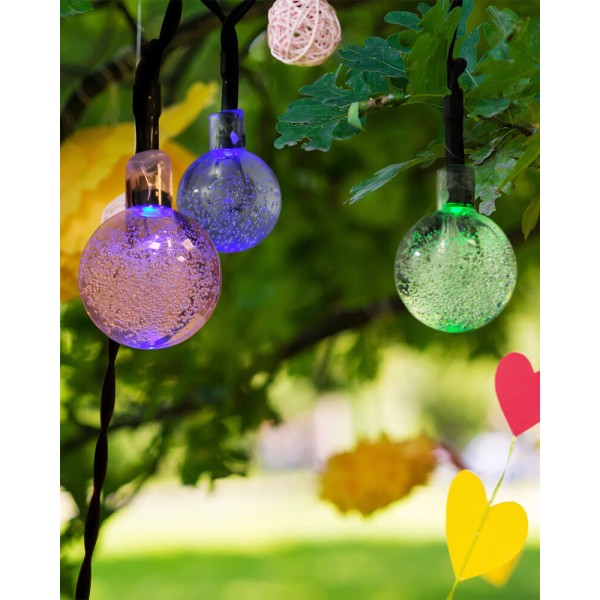 Гирлянда на солнечной батарее Goldlux 309150 Colorful Balls LED IP44 разноцветная - фото №1
