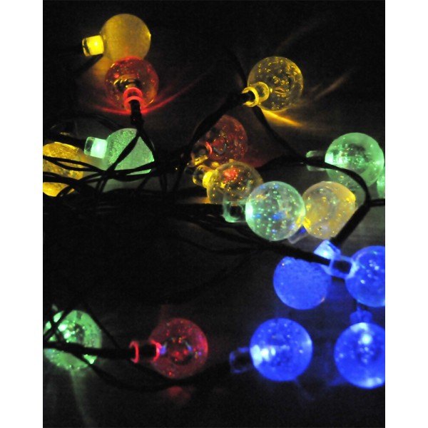Гирлянда на солнечной батарее Goldlux 309150 Colorful Balls LED IP44 разноцветная - фото №2
